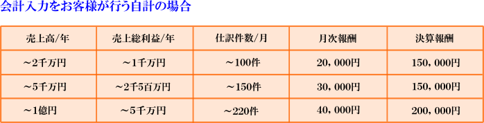 会計入力をお客様が行う自計の場合